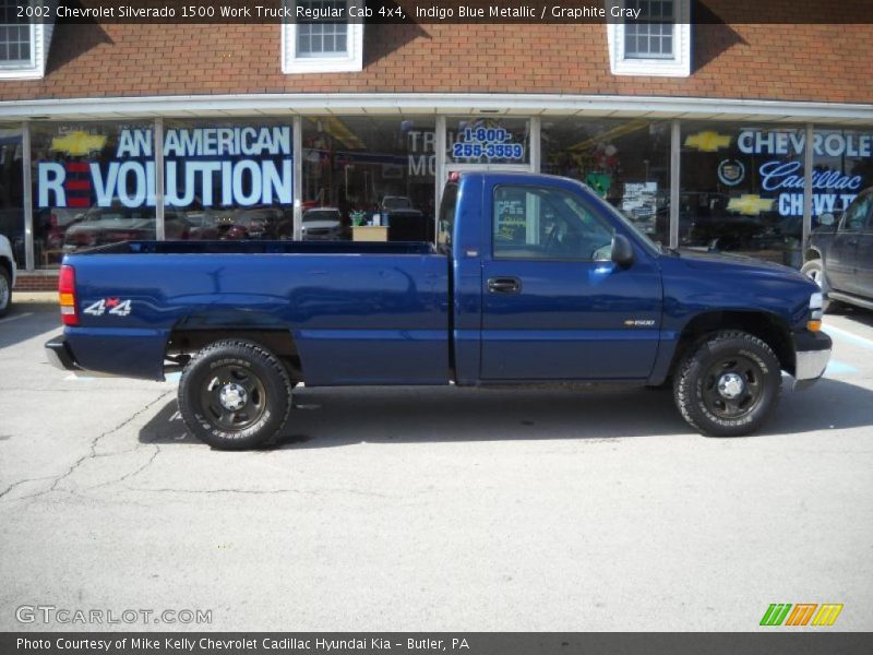 Indigo Blue Metallic / Graphite Gray 2002 Chevrolet Silverado 1500 Work Truck Regular Cab 4x4