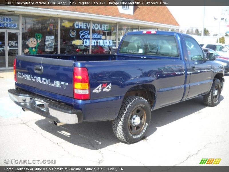 Indigo Blue Metallic / Graphite Gray 2002 Chevrolet Silverado 1500 Work Truck Regular Cab 4x4