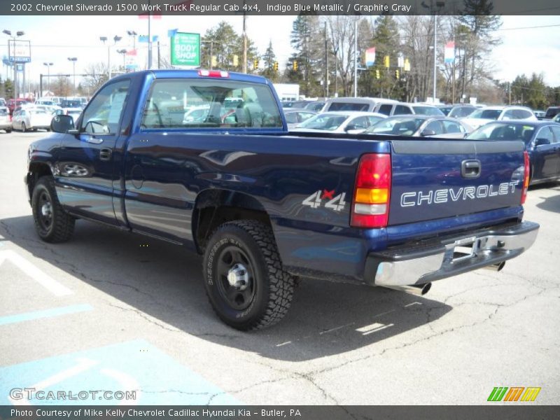 Indigo Blue Metallic / Graphite Gray 2002 Chevrolet Silverado 1500 Work Truck Regular Cab 4x4
