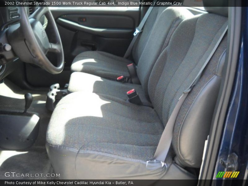 Indigo Blue Metallic / Graphite Gray 2002 Chevrolet Silverado 1500 Work Truck Regular Cab 4x4