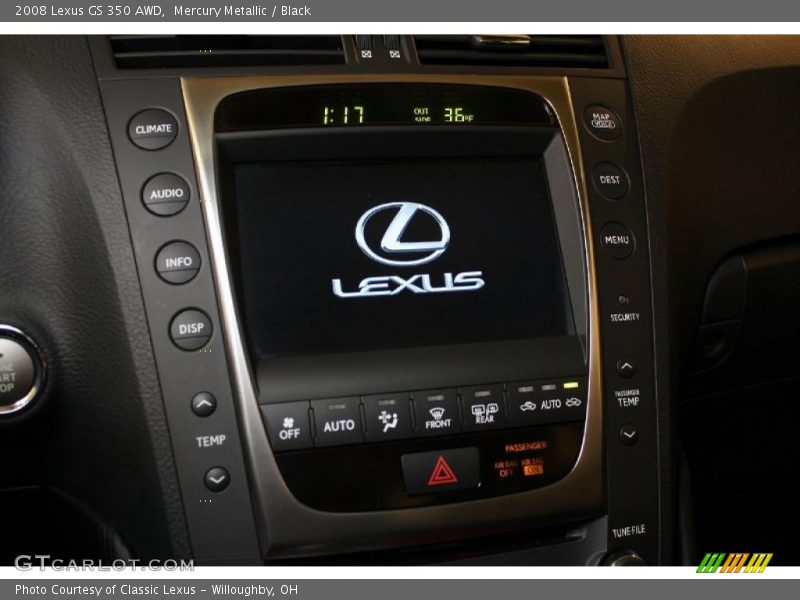 Mercury Metallic / Black 2008 Lexus GS 350 AWD