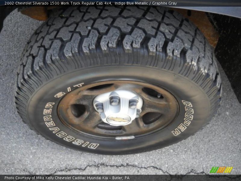Indigo Blue Metallic / Graphite Gray 2002 Chevrolet Silverado 1500 Work Truck Regular Cab 4x4