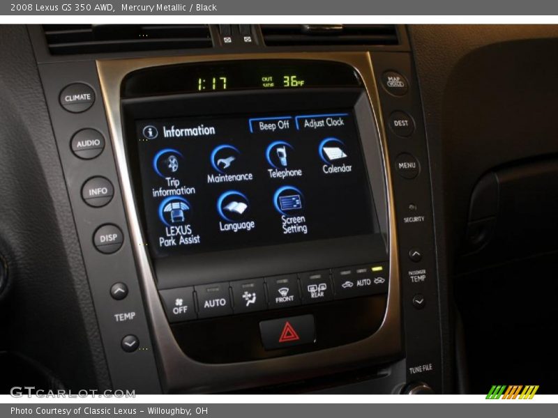 Mercury Metallic / Black 2008 Lexus GS 350 AWD
