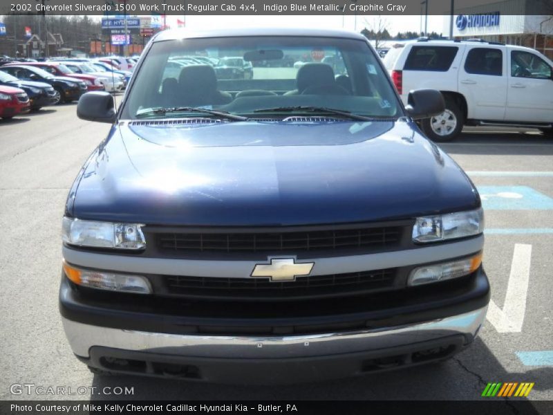 Indigo Blue Metallic / Graphite Gray 2002 Chevrolet Silverado 1500 Work Truck Regular Cab 4x4