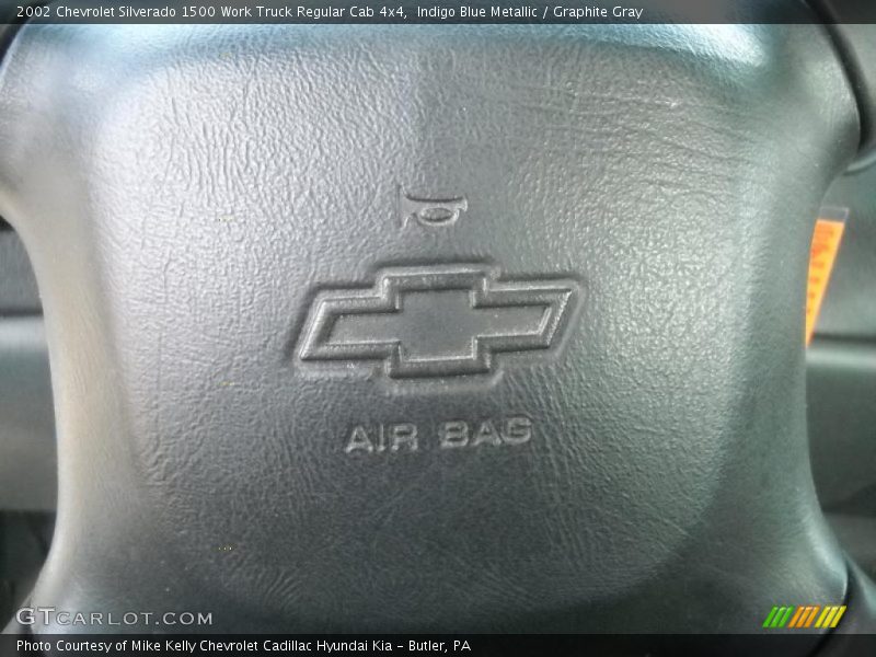 Indigo Blue Metallic / Graphite Gray 2002 Chevrolet Silverado 1500 Work Truck Regular Cab 4x4