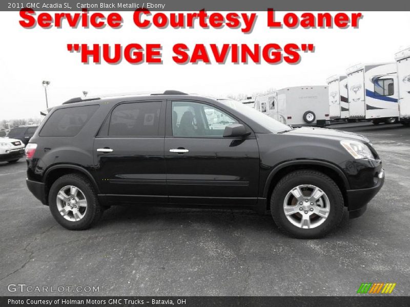 Carbon Black Metallic / Ebony 2011 GMC Acadia SL