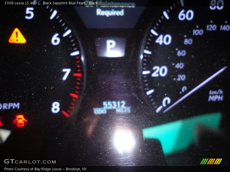 Black Sapphire Blue Pearl / Black 2008 Lexus LS 460 L