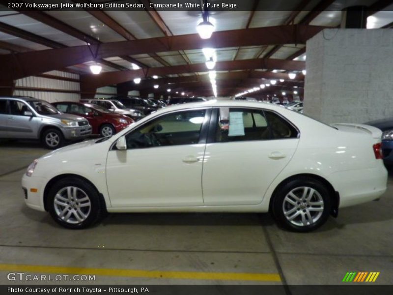 Campanella White / Pure Beige 2007 Volkswagen Jetta Wolfsburg Edition Sedan