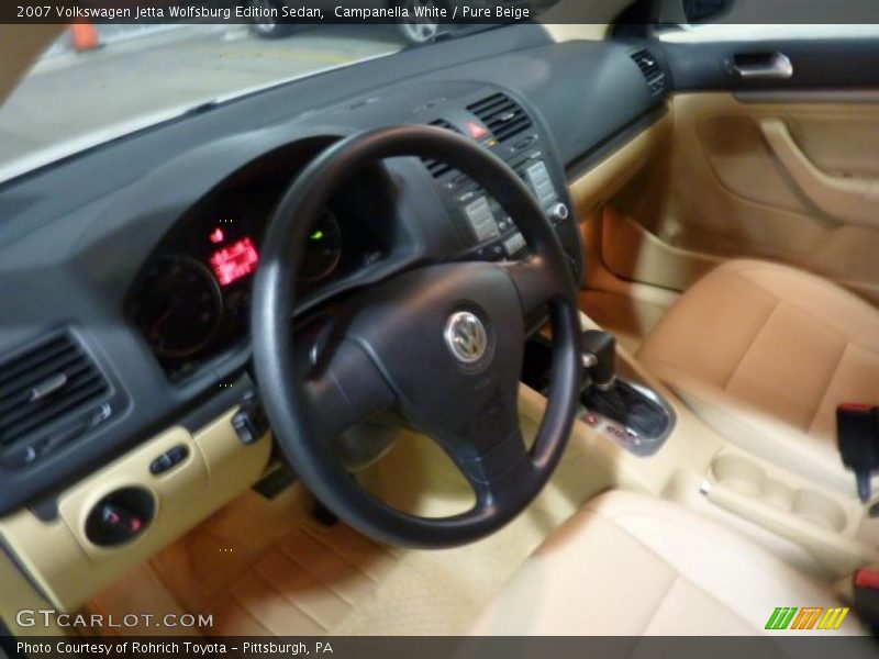 Campanella White / Pure Beige 2007 Volkswagen Jetta Wolfsburg Edition Sedan