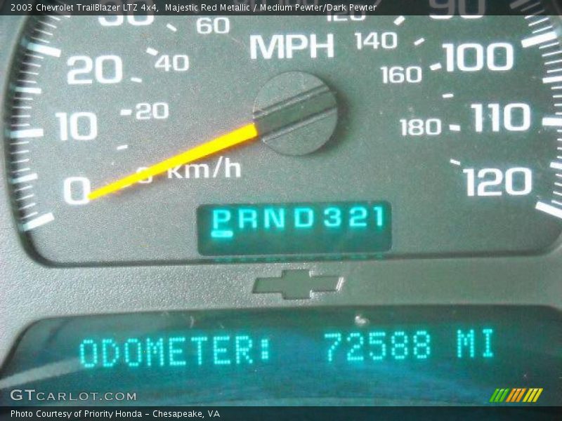 Majestic Red Metallic / Medium Pewter/Dark Pewter 2003 Chevrolet TrailBlazer LTZ 4x4