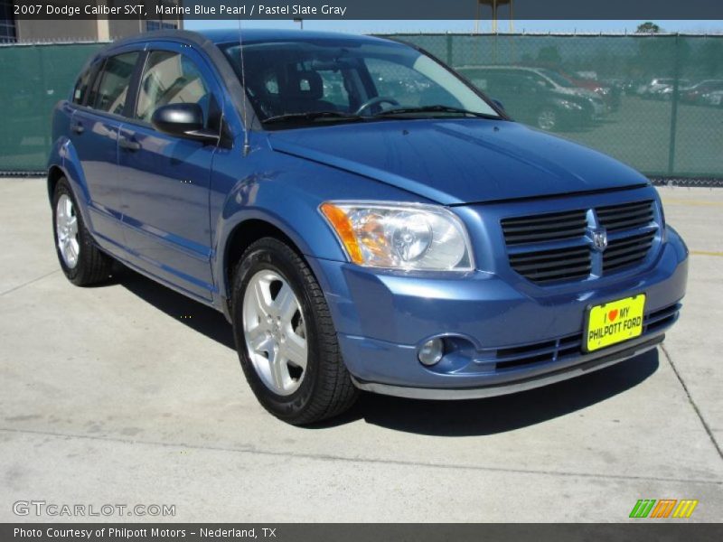 Marine Blue Pearl / Pastel Slate Gray 2007 Dodge Caliber SXT