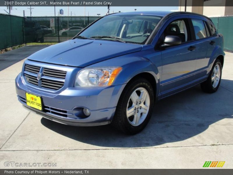 Marine Blue Pearl / Pastel Slate Gray 2007 Dodge Caliber SXT