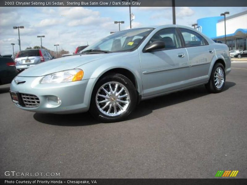 Sterling Blue Satin Glow / Dark Slate Gray 2003 Chrysler Sebring LXi Sedan