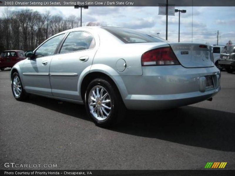 Sterling Blue Satin Glow / Dark Slate Gray 2003 Chrysler Sebring LXi Sedan