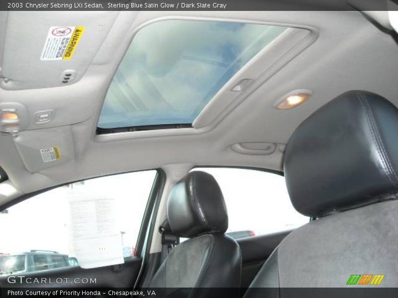 Sterling Blue Satin Glow / Dark Slate Gray 2003 Chrysler Sebring LXi Sedan