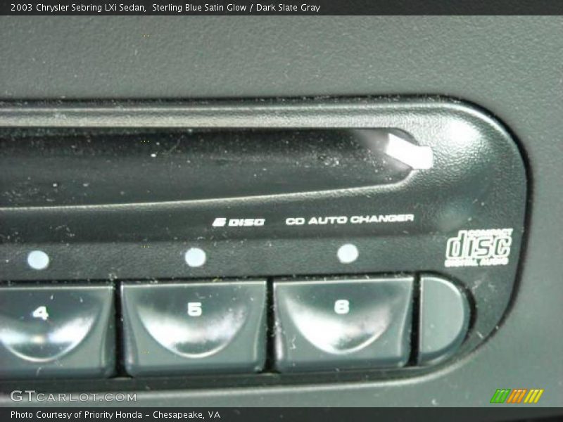 Sterling Blue Satin Glow / Dark Slate Gray 2003 Chrysler Sebring LXi Sedan