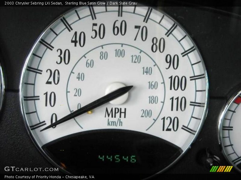 Sterling Blue Satin Glow / Dark Slate Gray 2003 Chrysler Sebring LXi Sedan