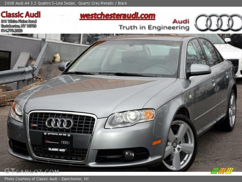 Quartz Grey Metallic / Black 2008 Audi A4 3.2 Quattro S-Line Sedan
