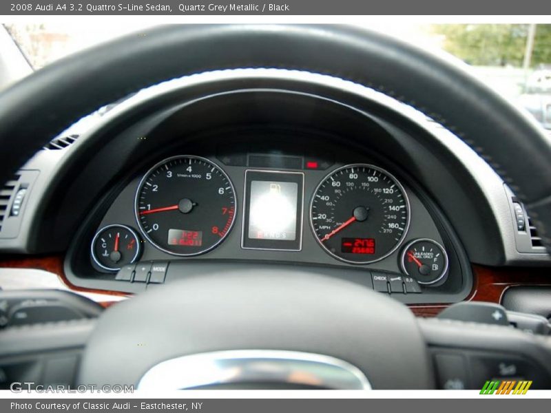 Quartz Grey Metallic / Black 2008 Audi A4 3.2 Quattro S-Line Sedan