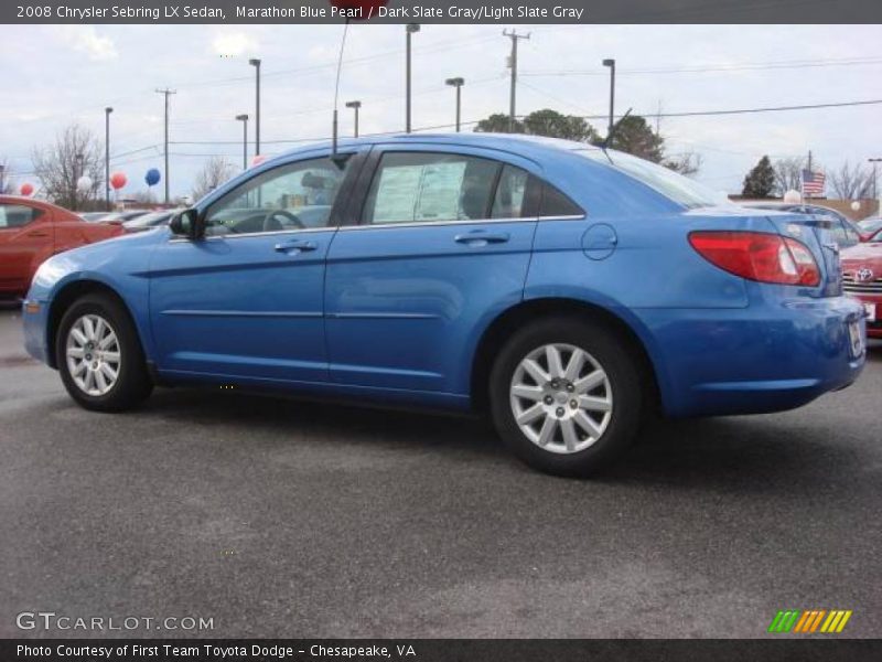 Marathon Blue Pearl / Dark Slate Gray/Light Slate Gray 2008 Chrysler Sebring LX Sedan