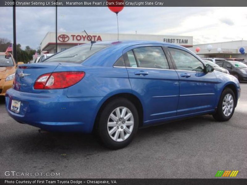 Marathon Blue Pearl / Dark Slate Gray/Light Slate Gray 2008 Chrysler Sebring LX Sedan