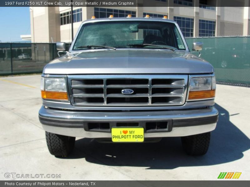 Light Opal Metallic / Medium Graphite 1997 Ford F250 XLT Crew Cab