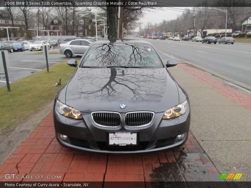 Sparkling Graphite Metallic / Coral Red/Black 2008 BMW 3 Series 328i Convertible