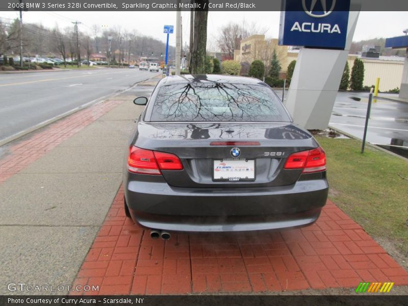 Sparkling Graphite Metallic / Coral Red/Black 2008 BMW 3 Series 328i Convertible