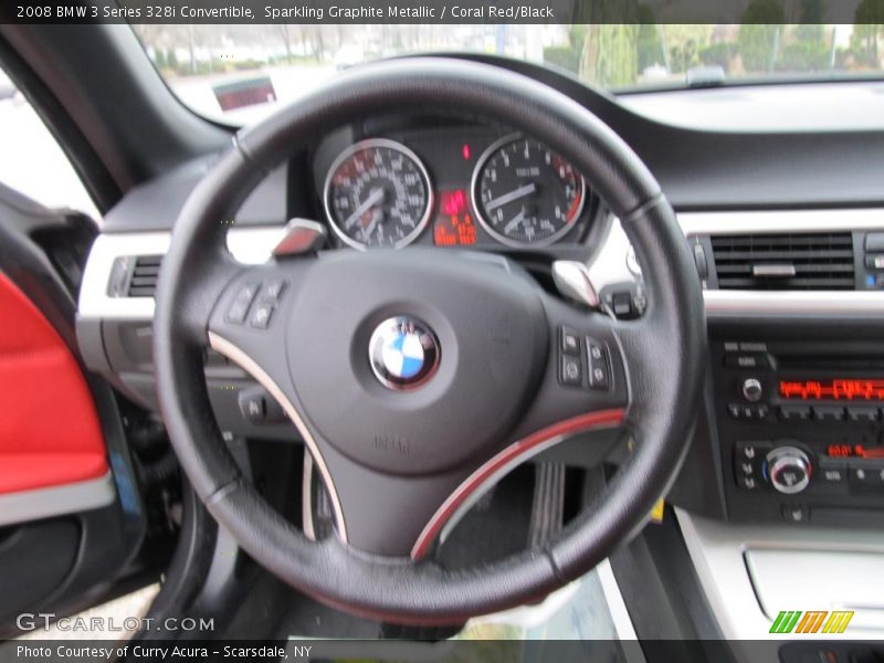 Sparkling Graphite Metallic / Coral Red/Black 2008 BMW 3 Series 328i Convertible