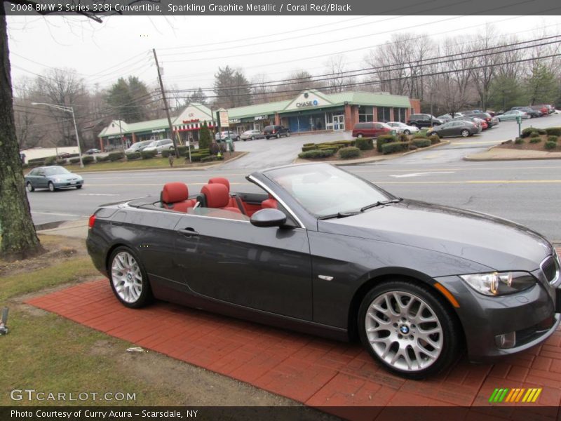 Sparkling Graphite Metallic / Coral Red/Black 2008 BMW 3 Series 328i Convertible