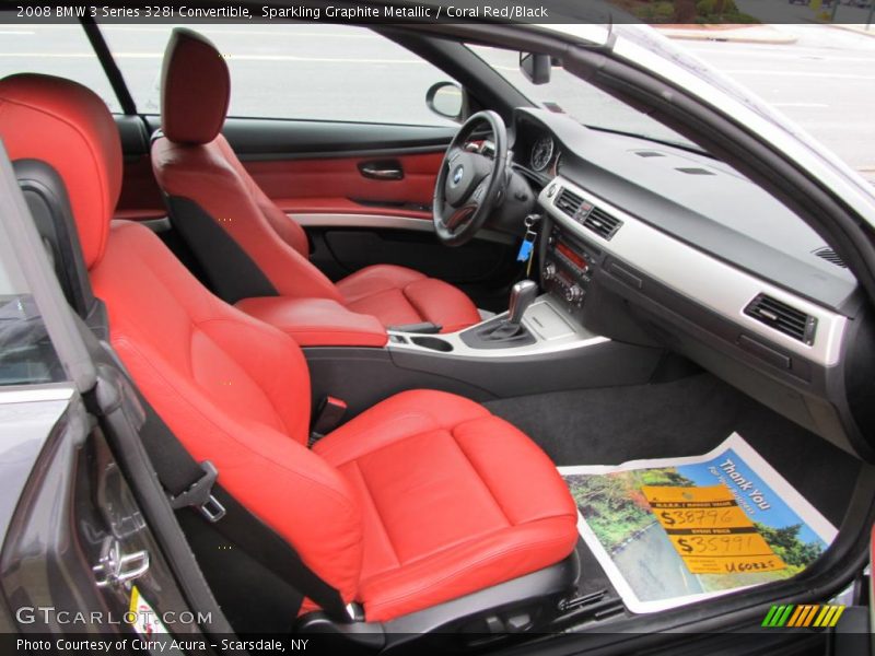 Sparkling Graphite Metallic / Coral Red/Black 2008 BMW 3 Series 328i Convertible