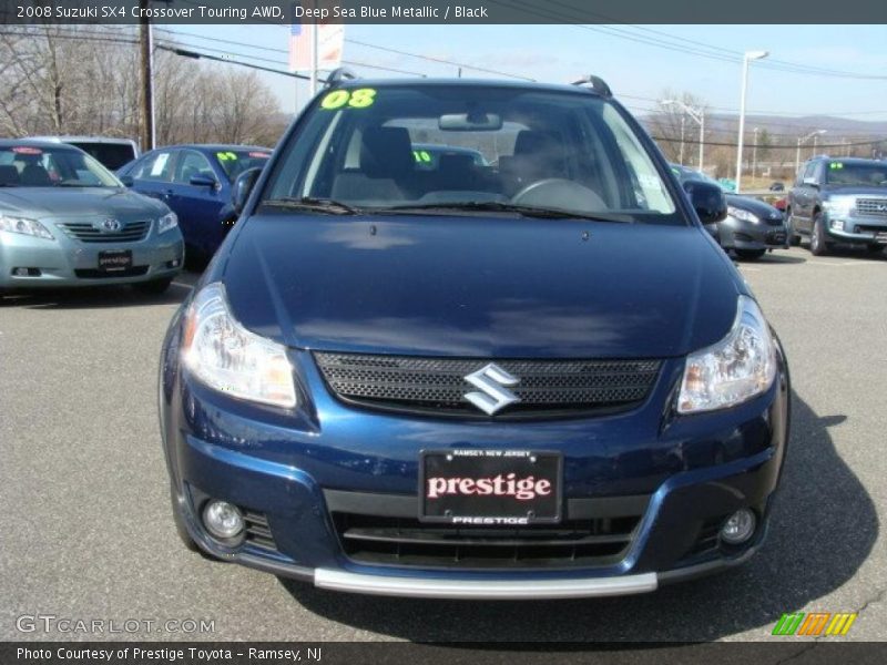 Deep Sea Blue Metallic / Black 2008 Suzuki SX4 Crossover Touring AWD