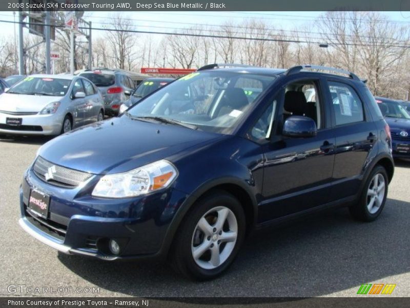 Deep Sea Blue Metallic / Black 2008 Suzuki SX4 Crossover Touring AWD
