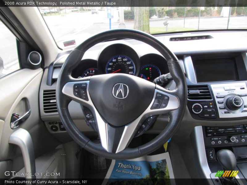 Polished Metal Metallic / Taupe 2008 Acura RDX Technology