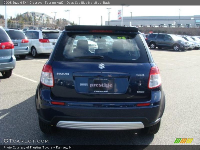 Deep Sea Blue Metallic / Black 2008 Suzuki SX4 Crossover Touring AWD