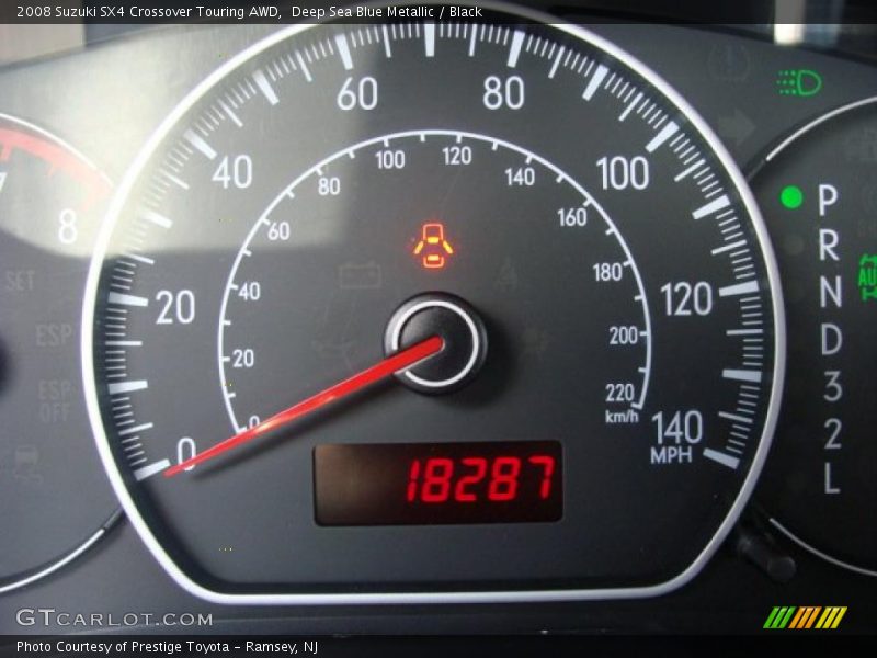 Deep Sea Blue Metallic / Black 2008 Suzuki SX4 Crossover Touring AWD