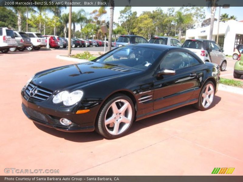 Black / Black 2008 Mercedes-Benz SL 55 AMG Roadster