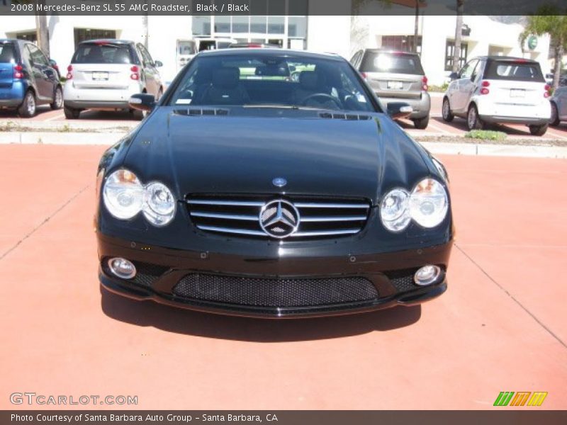 Black / Black 2008 Mercedes-Benz SL 55 AMG Roadster