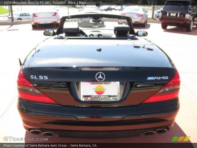 Black / Black 2008 Mercedes-Benz SL 55 AMG Roadster