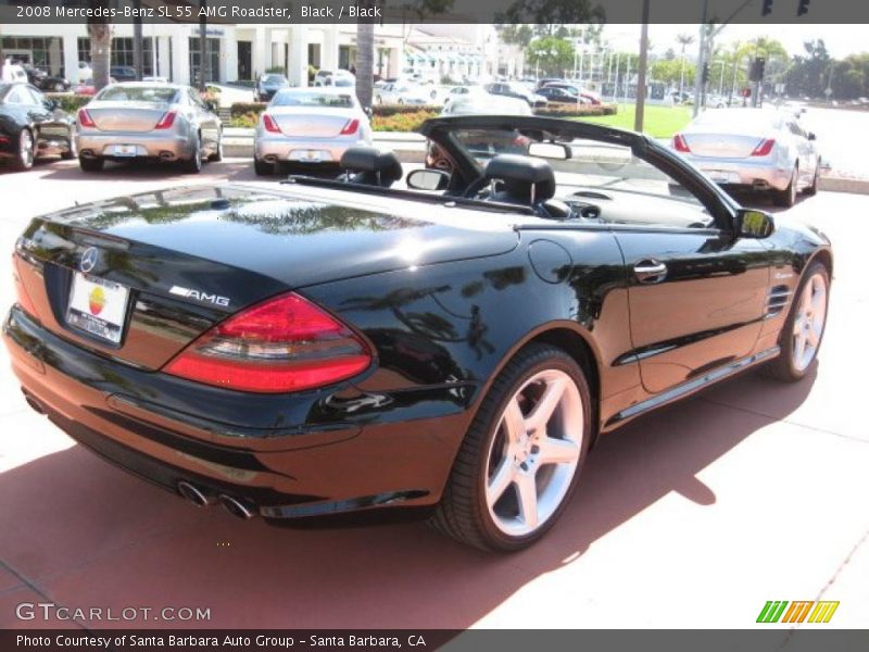 Black / Black 2008 Mercedes-Benz SL 55 AMG Roadster
