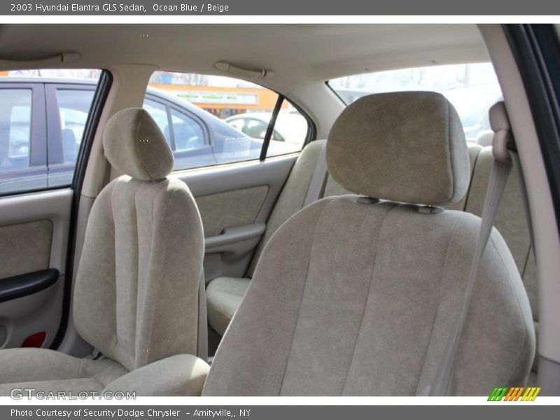 Ocean Blue / Beige 2003 Hyundai Elantra GLS Sedan