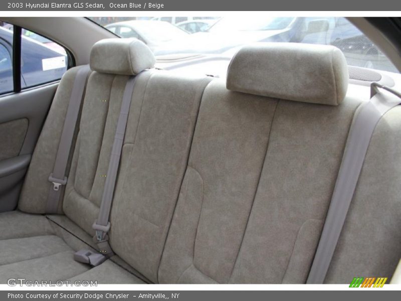 Ocean Blue / Beige 2003 Hyundai Elantra GLS Sedan
