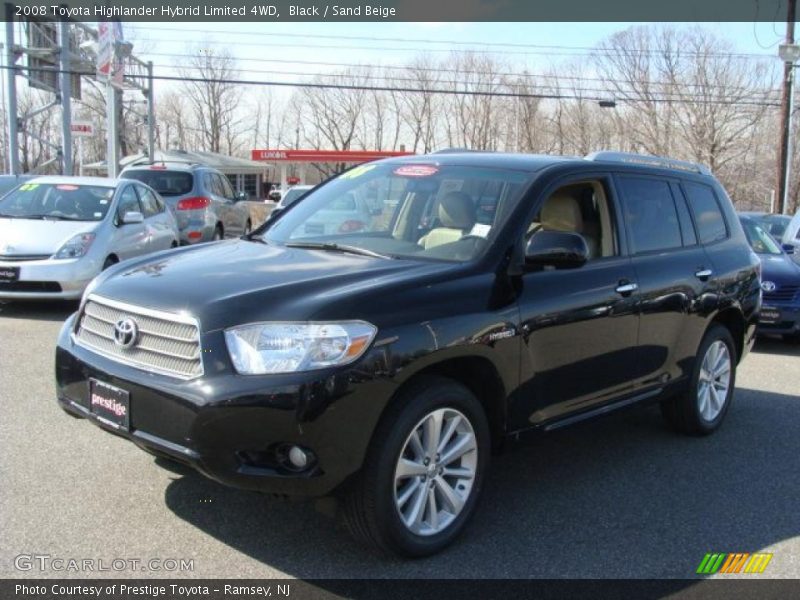 Black / Sand Beige 2008 Toyota Highlander Hybrid Limited 4WD