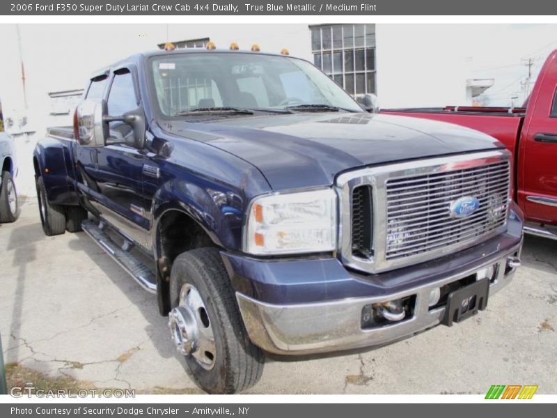 True Blue Metallic / Medium Flint 2006 Ford F350 Super Duty Lariat Crew Cab 4x4 Dually