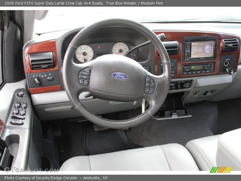 True Blue Metallic / Medium Flint 2006 Ford F350 Super Duty Lariat Crew Cab 4x4 Dually