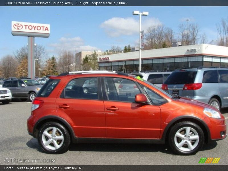 Sunlight Copper Metallic / Black 2008 Suzuki SX4 Crossover Touring AWD
