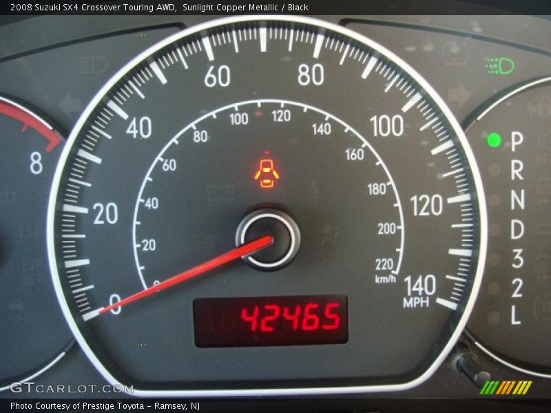 Sunlight Copper Metallic / Black 2008 Suzuki SX4 Crossover Touring AWD