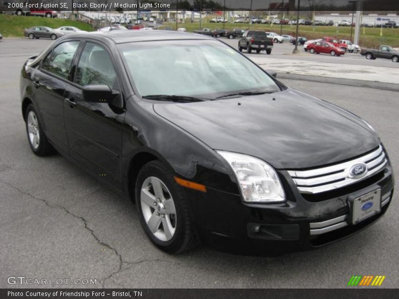 Black Ebony / Medium Light Stone 2008 Ford Fusion SE