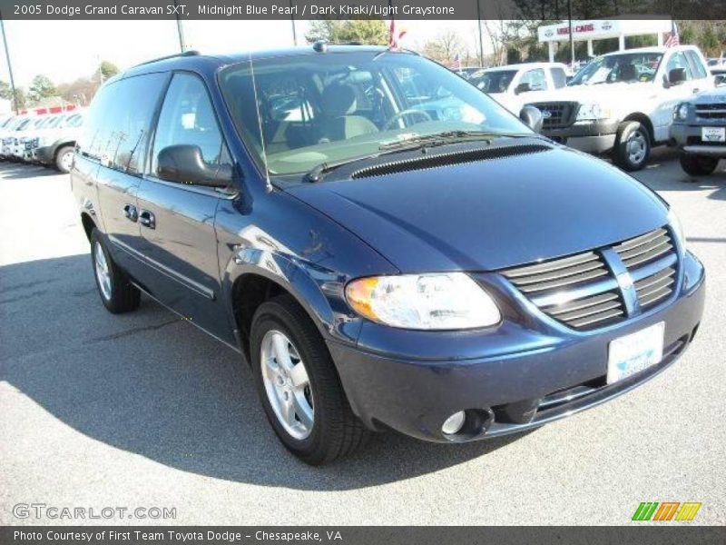 Midnight Blue Pearl / Dark Khaki/Light Graystone 2005 Dodge Grand Caravan SXT