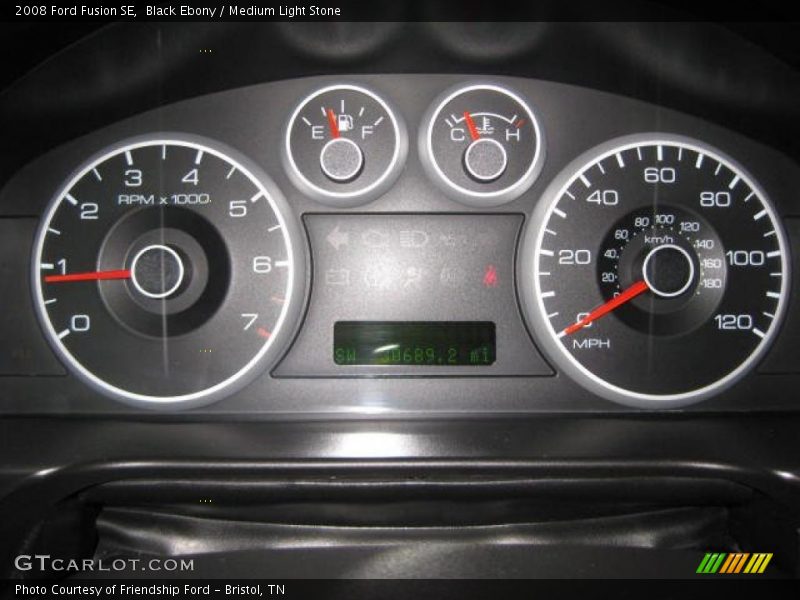 Black Ebony / Medium Light Stone 2008 Ford Fusion SE
